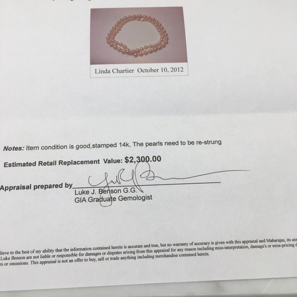 Ladies 20 inch strand of saltwater Pearls - Picture 4 of 7